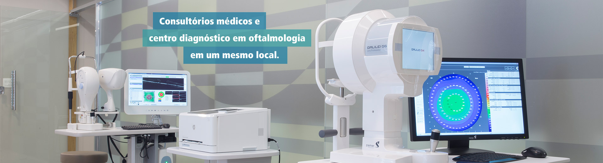 Consultórios médicos e centro diagnóstico em oftalmologia em um mesmo local